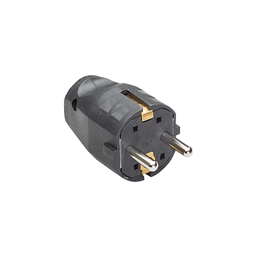 BACHMANN mounting plug, for supply cable H03VV-F3G0.75-1.0-1.5mm, black