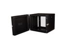 ROLINE 19-inch wandbehuizing Pro 9 U , 600x600 BxD tweedelig draaibaar zwart