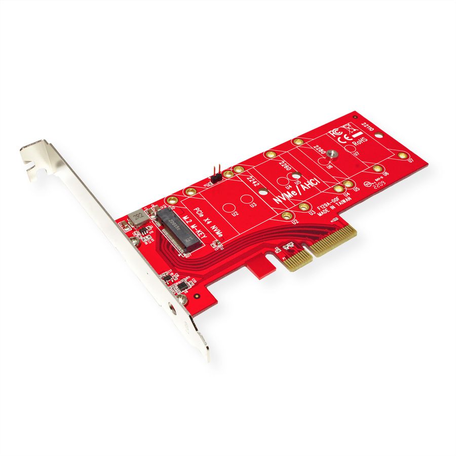 ROLINE PCIe 4.0 x4 3.3V5A hostadapter voor PCIe-NVMe M.2 110mm SSD