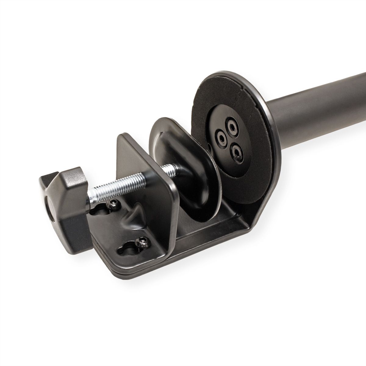 VALUE Dual Monitor Arm, Pole Mount, 4 Joints, Desk Clamp