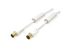 Antenna Cable, M - F, white, 2.5 m