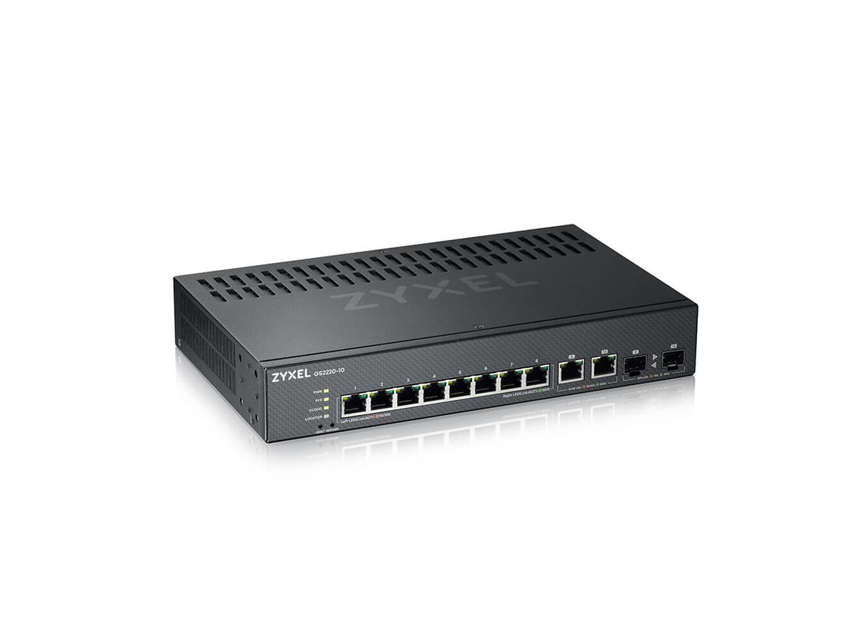 Zyxel GS2220-10-EU0101F netwerk-switch Managed L2 Gigabit Ethernet (10/100/1000) Zwart