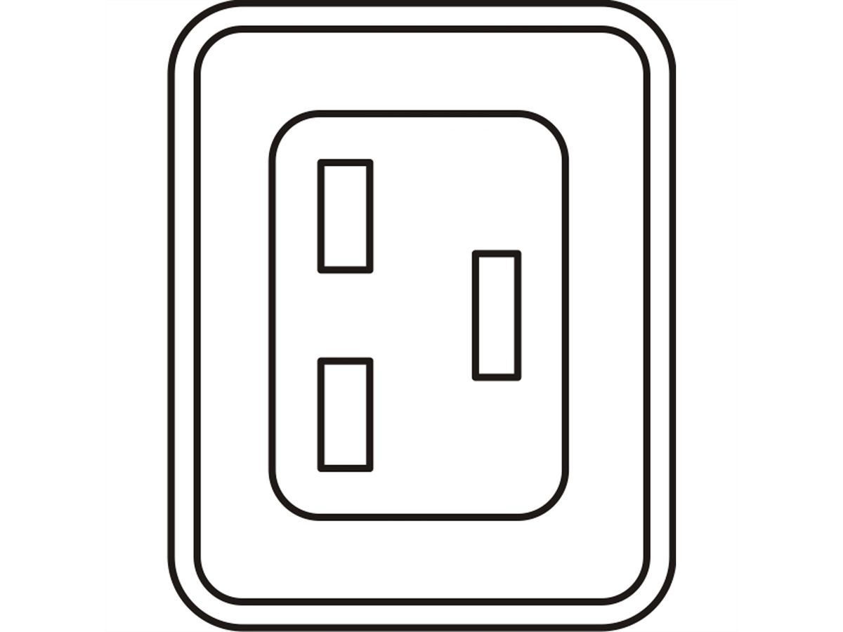 SCHROFF contactdoosstrook IEC C19, 16 A, IEC 60309-stekker, 12x IEC C19