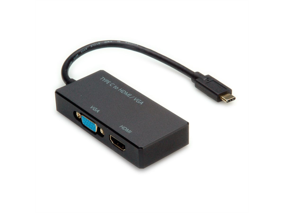 VALUE Beeldschermadapter USB Type C - VGA / HDMI