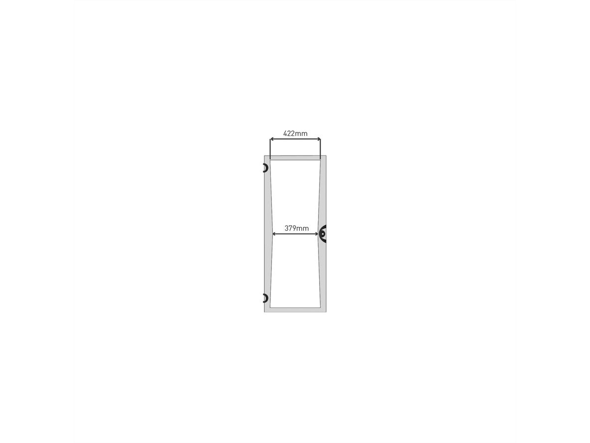 DOOR GLAZ.ACRYL  9U  RAL7035
