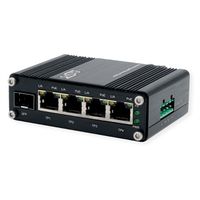 EXSYS EX-62020PoE 4-poorts industriële Ethernet-switch, PoE 1-poort 100/1000Fx SFP
