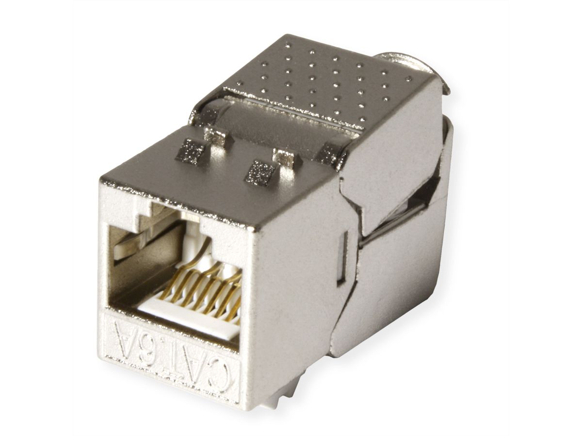 VALUE Cat.6A (klasse EA) Keystone, RJ-45, afgeschermd, zonder gereedschap, SLIM.