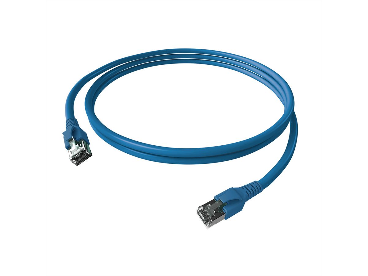 EasyLan FlexBoot Patchkabel Kat.6A, S/FTP, blauw, 0,5 m