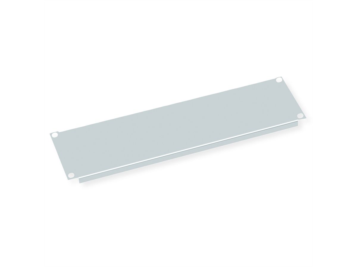 VALUE 19" Blank Panel, 3U, Metal, grey