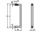 SCHROFF Voorste handgreep, breedte 7 mm, hoogte 98 mm