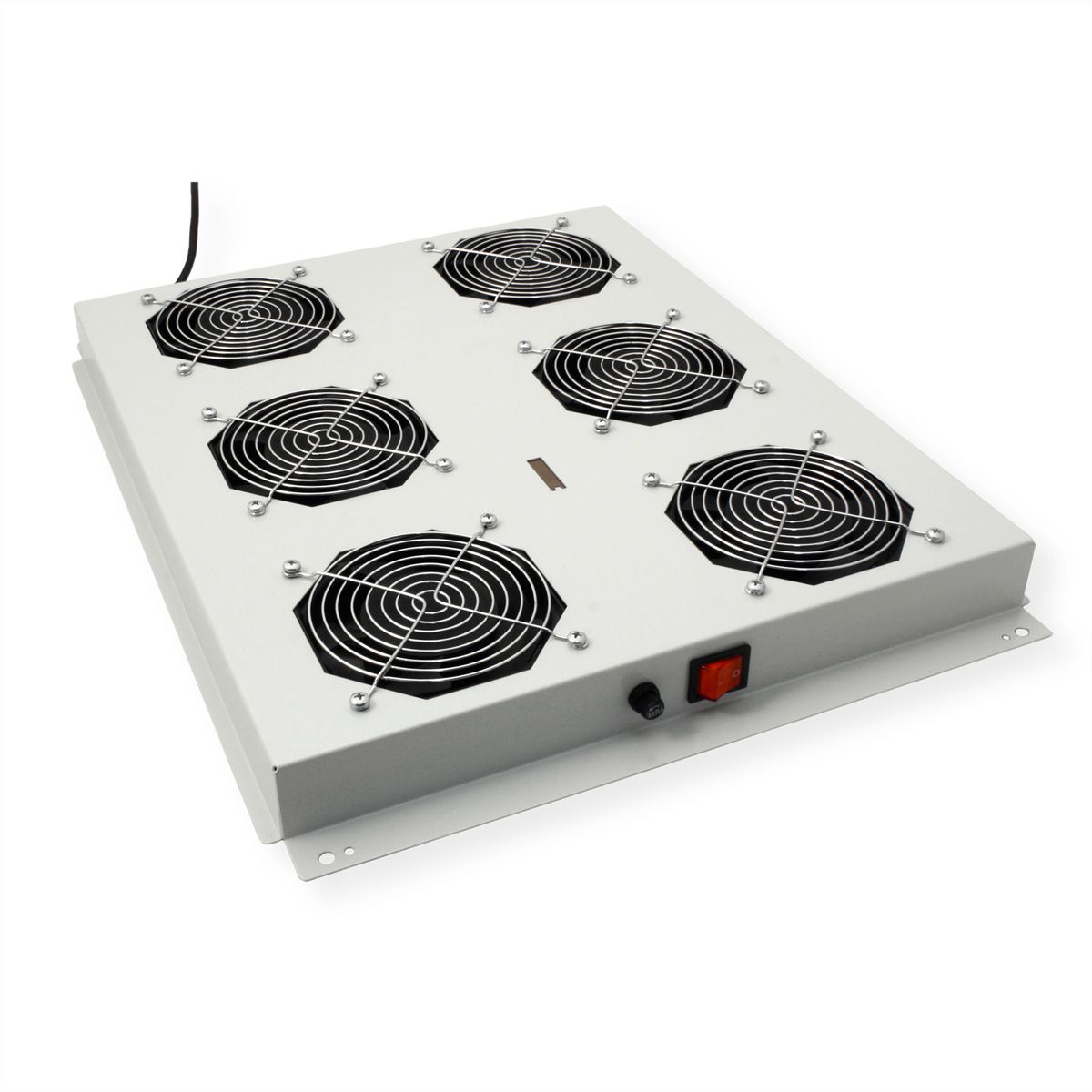 ROLINE 19" roof fan unit with 6 fans, ON/OFF for server rack PRO series, grey