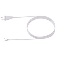 BACHMANN supply cable 2x0.75 3m black, H03VVH2-F Euro plug individually packaged