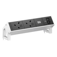 BACHMANN DESK2 2xUK 1xUSB C/C 65W, L=0,2m INOX
