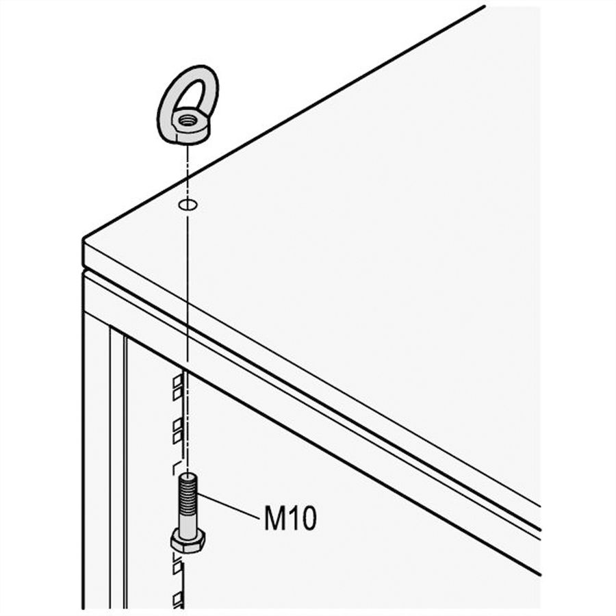 SCHROFF Eurorack Lifting Eye for Raised Top Cover