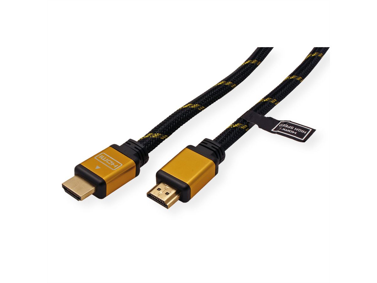 ROLINE GOLD HDMI High Speed Kabel, M/M, 1 m