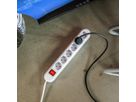 BACHMANN SMART stekkerdoos 6x geaard contact, met schakelaar, wit, 5 m