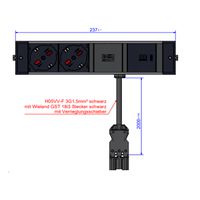 BACHMANN DESK RAIL 2xP40 1xUSB C 30W, 1xUSB A&C Italia
