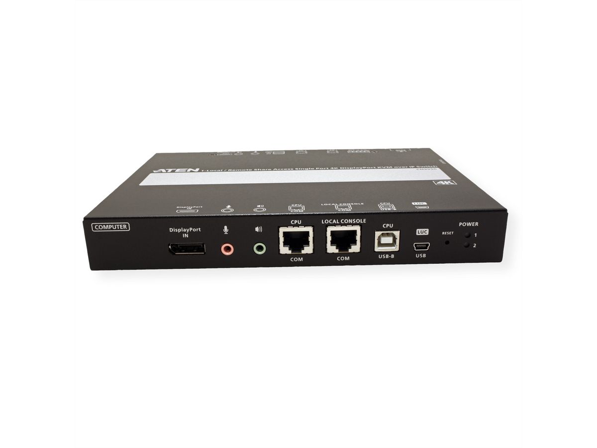ATEN CN9950 1-Lokaal-Remote Share Access Single Port 4K DisplayPort KVM over IP Switch