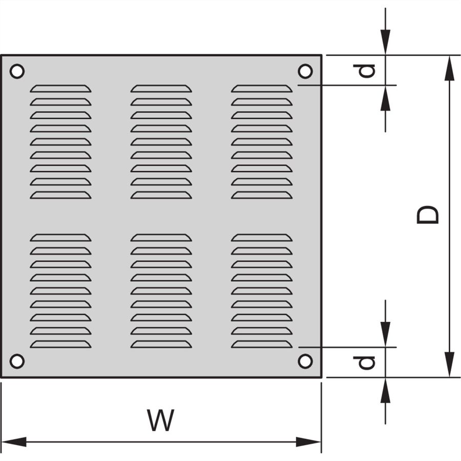 SCHROFF Eurorack Top Cover Flush, Louvered , RAL 7021, 600W 800D
