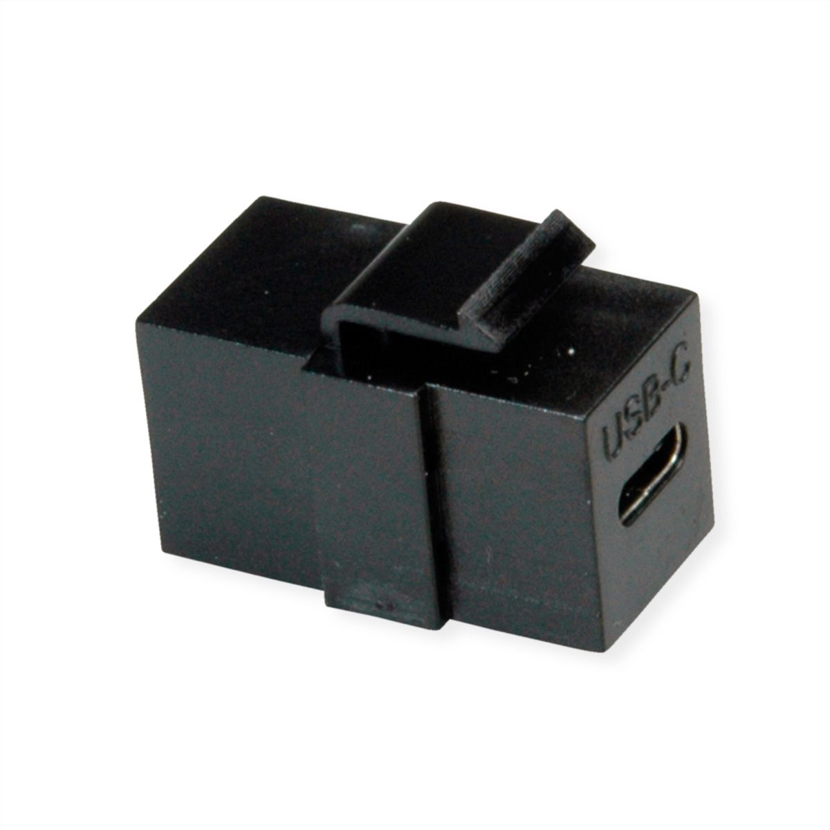 VALUE USB Type C Keystone module, zwart