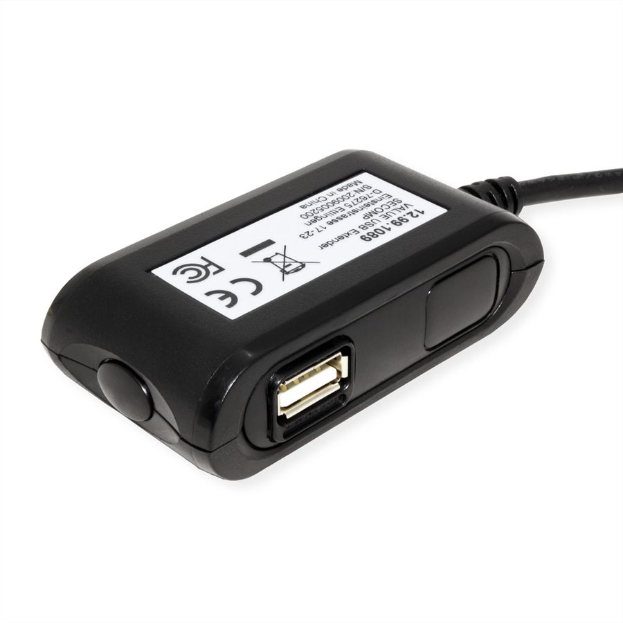VALUE USB 2.0 Extender, 2 Ports, black, 5 m