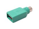 VALUE PS/2 to USB Adapter, Mouse, green