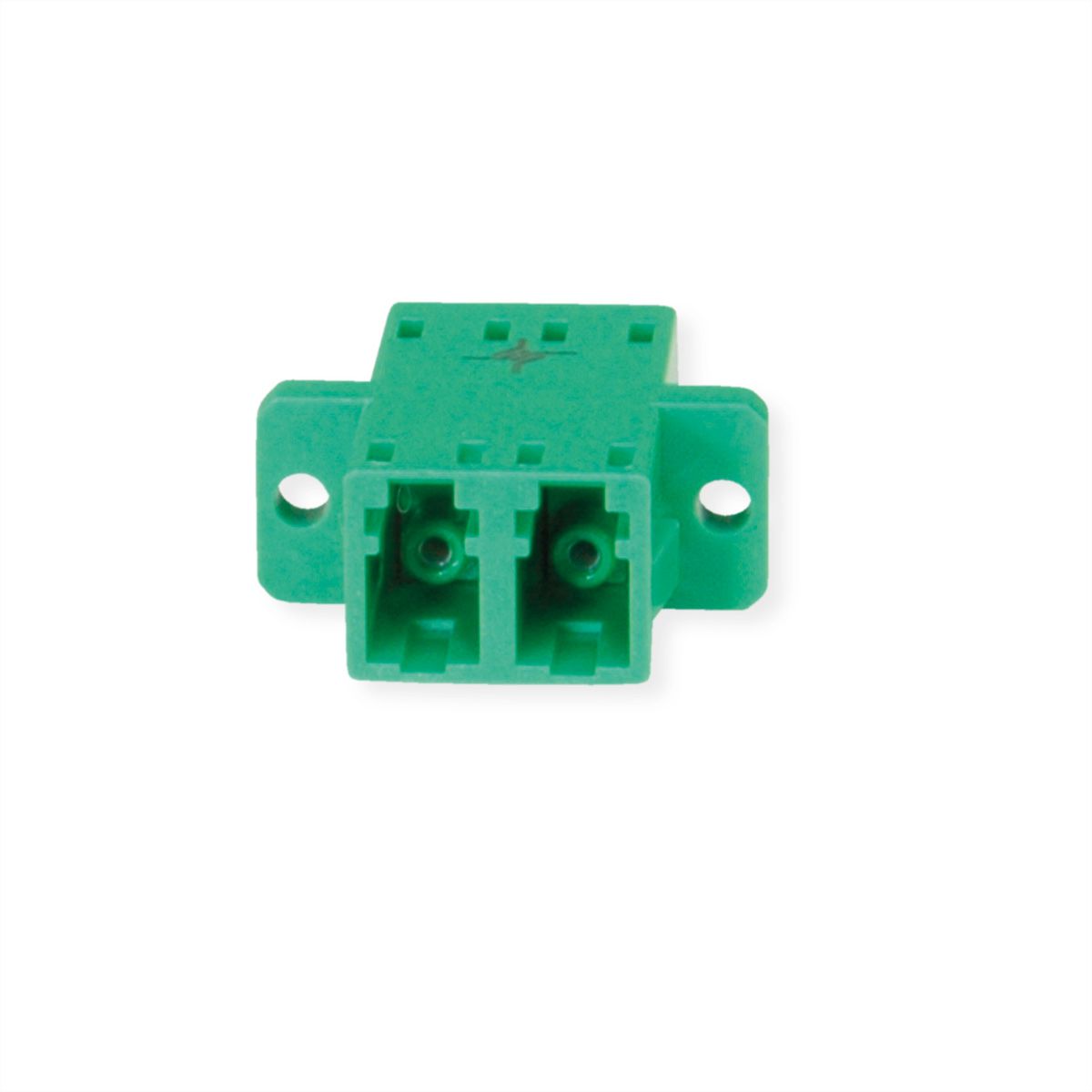 TELEGÄRTNER  LC/APC Duplex adaptor, Singlemode, cramic sleeve, plastic housing, green, Z77