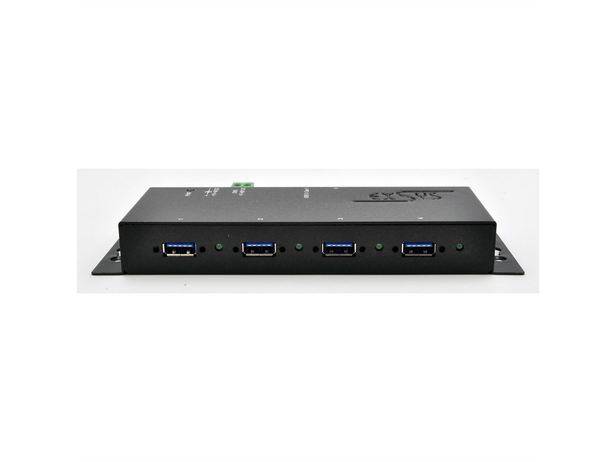 EXSYS EX-1183HMVS-2 4-poorts USB 3.2 Gen1 metalen HUB met 15KV ESD-overspanningsbeveiliging