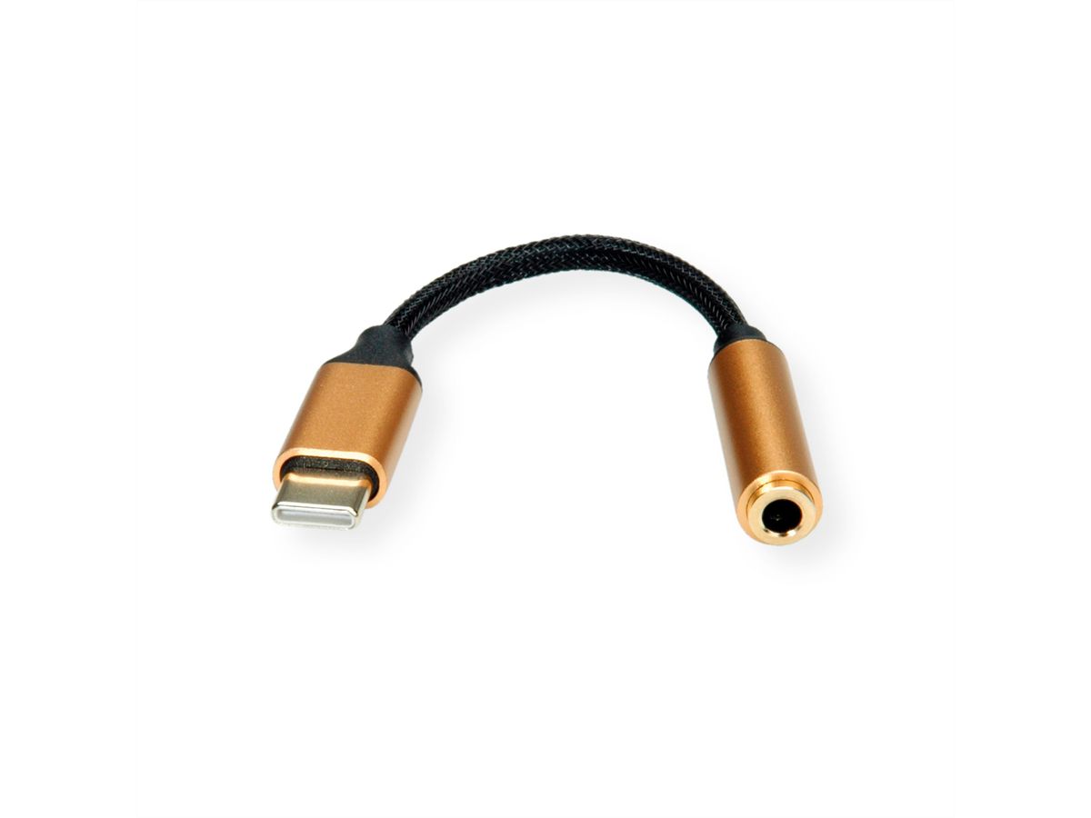 ROLINE GOLD Adapter USB type C - 3,5mm Audio, Male/Female, 0,13 m