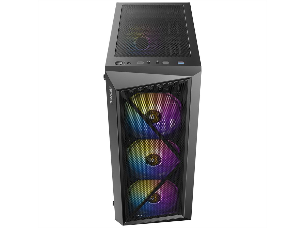 ANTEC AX67 ARGB PC Gehäuse Midi Tower Gaming ATX, schwarz