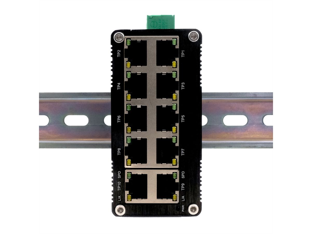 EXSYS EX-62025 10-poorts Industriële Ethernet Switch