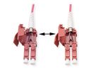 ROLINE Glasvezel Kabel duplex 50/125µm OM4, LC/LC, UNIBOOT, violet, 0,5 m