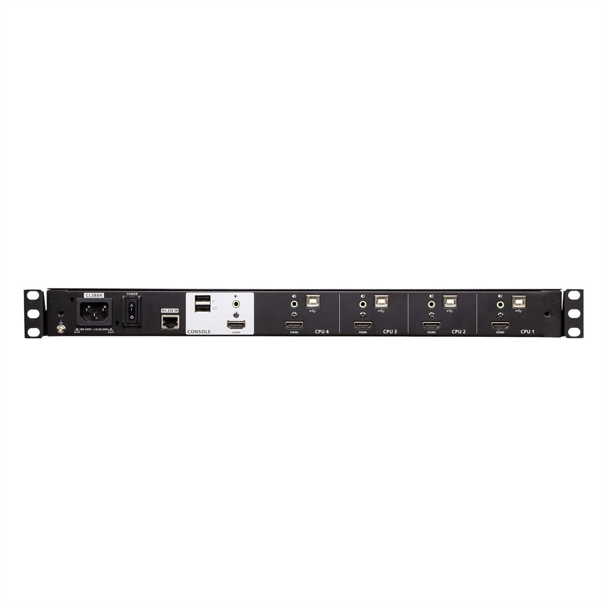 ATEN CL3884NW 4-poorts Multi View Dual Rail WideSceen LCD KVM, DE-Layout