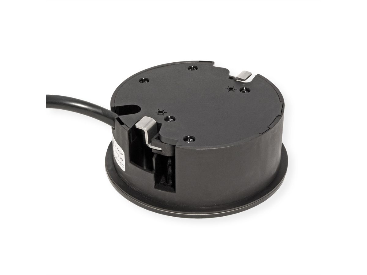 BACHMANN TWIST 2 1xUTE 1xUSB A/C 22W 2.0m AEH RAL9005 30GE round