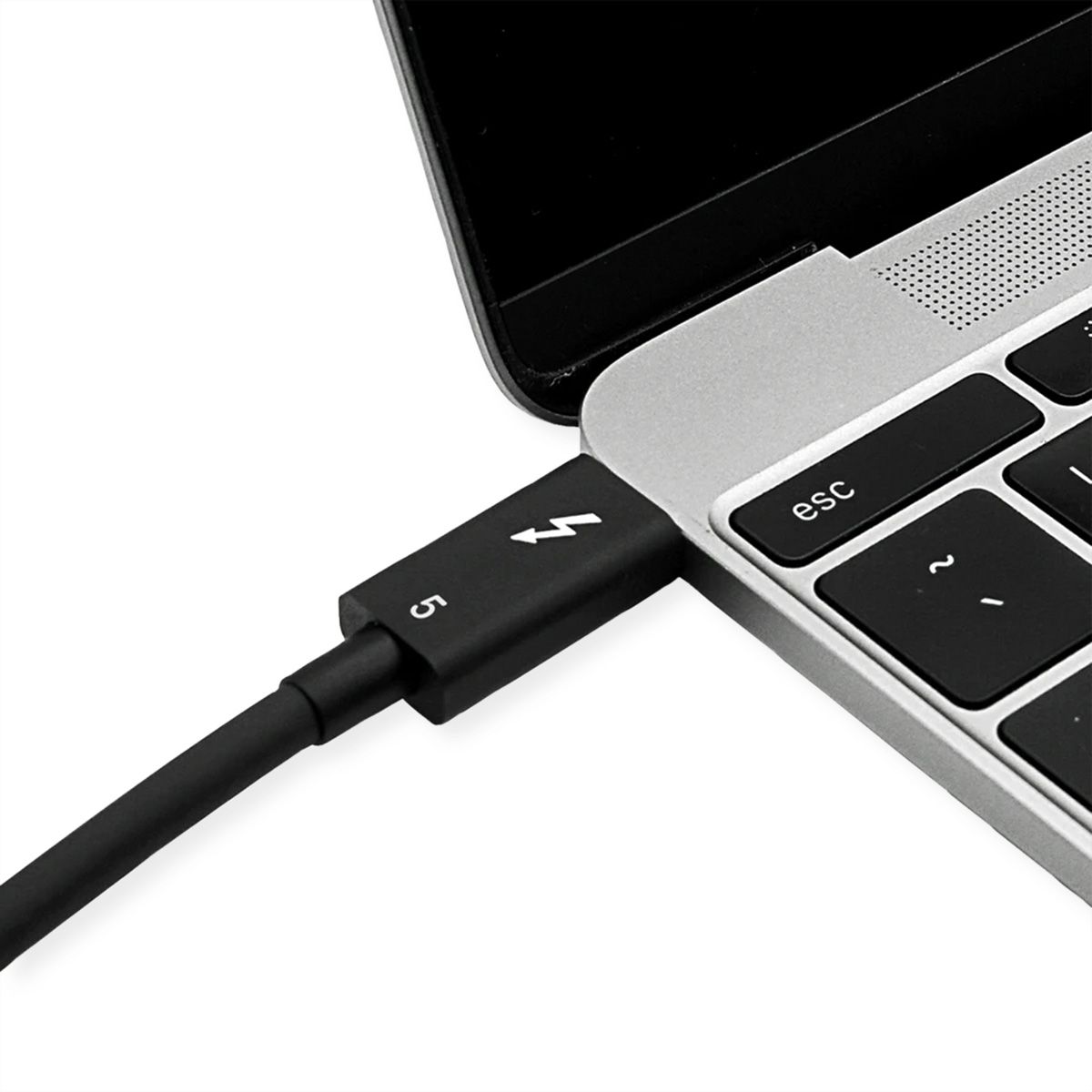 ROLINE Thunderbolt™ 5 Cable, C-C, M/M, 8K UHD-2, 80Gbit/s, 240W, passive, black, 0.8 m