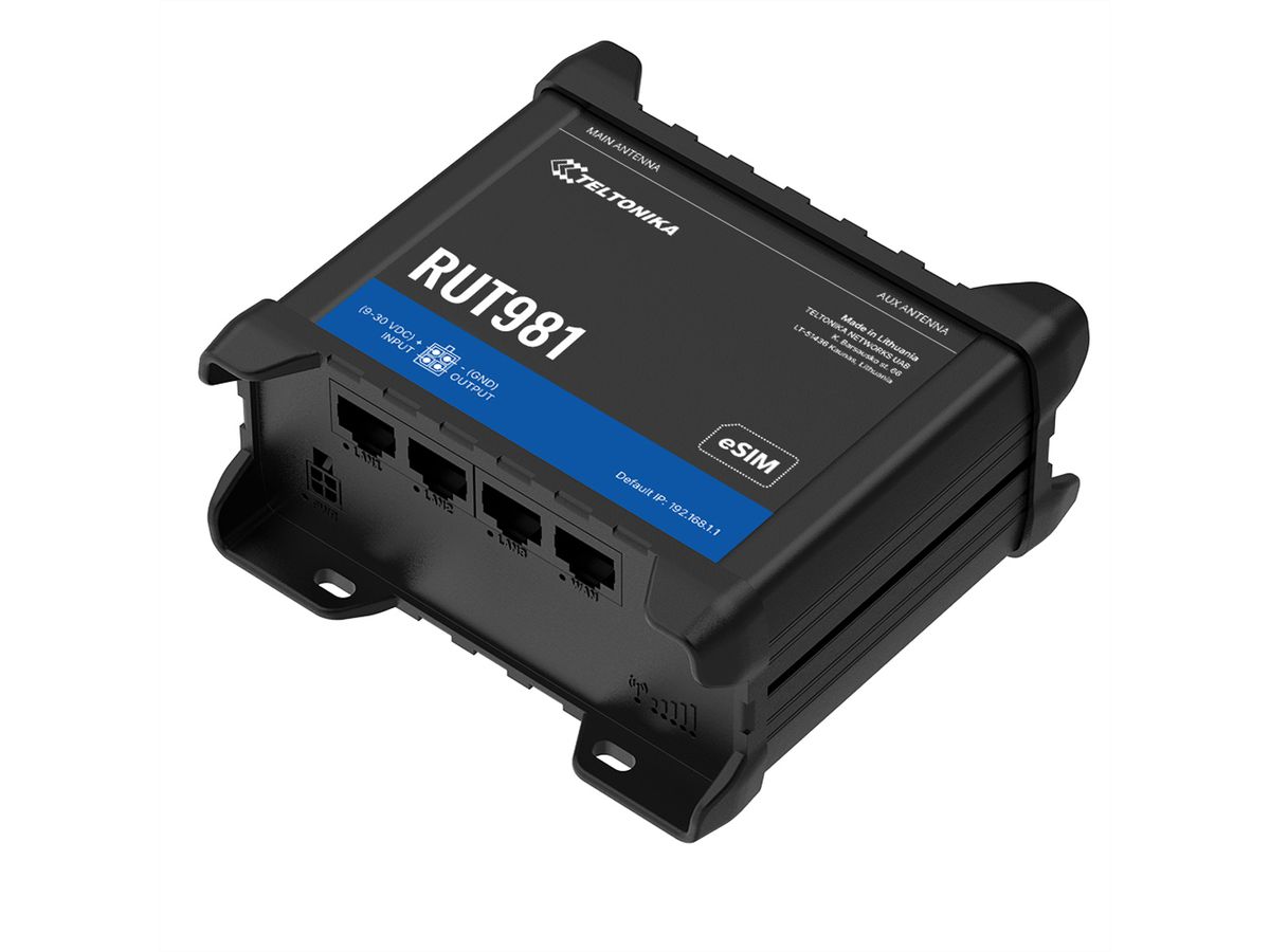 TELTONIKA RUT981 CAT4 LTE Router Dual SIM und eSIM