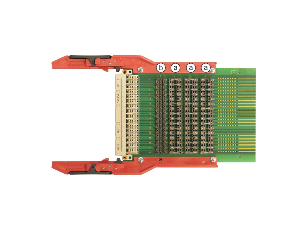 SCHROFF testadapter voor DIN-aansluiting type E, 3 HE, 220 mm