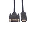 ROLINE DisplayPort Kabel DP Male - DVI Male (24+1), zwart, 3 m