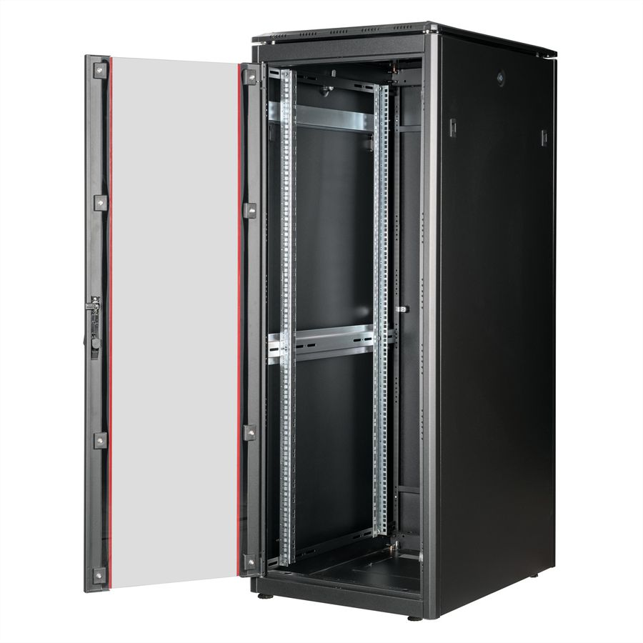 ROLINE 19-inch netwerkkast Pro 32 U , 600x800 BxD Glazen deur zwart