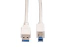 VALUE USB 3.2 Gen 1 Cable, A - B, M/M, white, 3 m