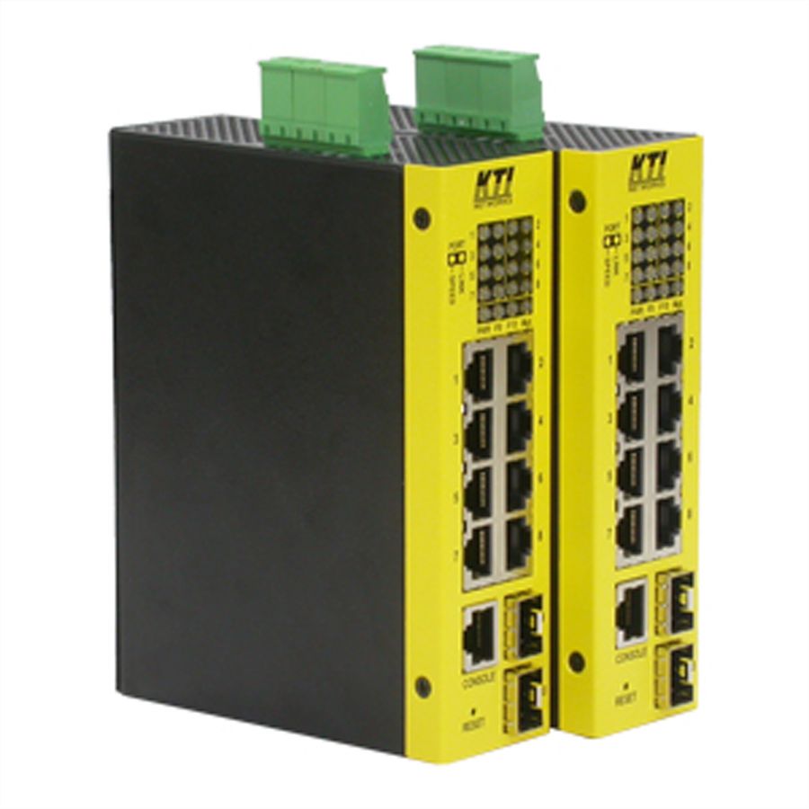 KTI KGS-1060 10-Port Industrial Gigabit Switch DIN Rail, 8x RJ45, 2x 100/1000SFP