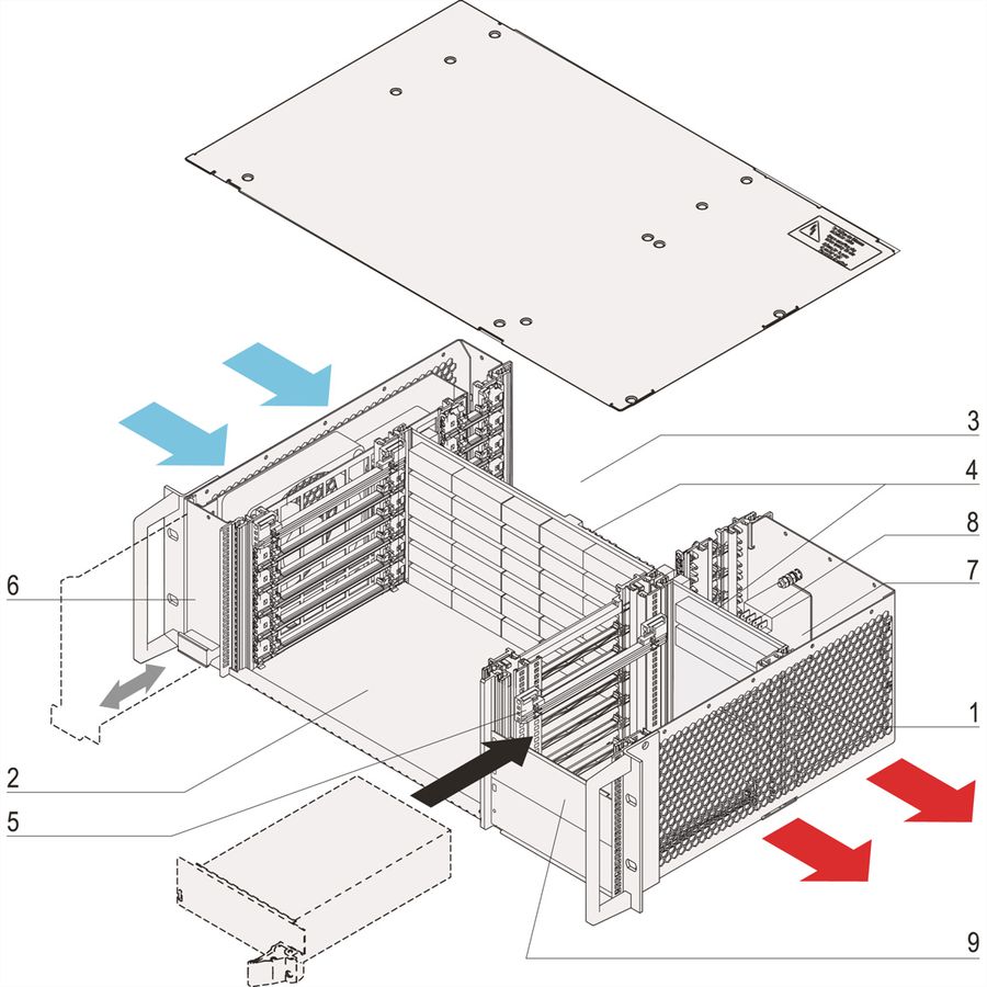 SCHROFF CPCI System for Pluggable PSU, Horizontal, 3 U, 6 Slot