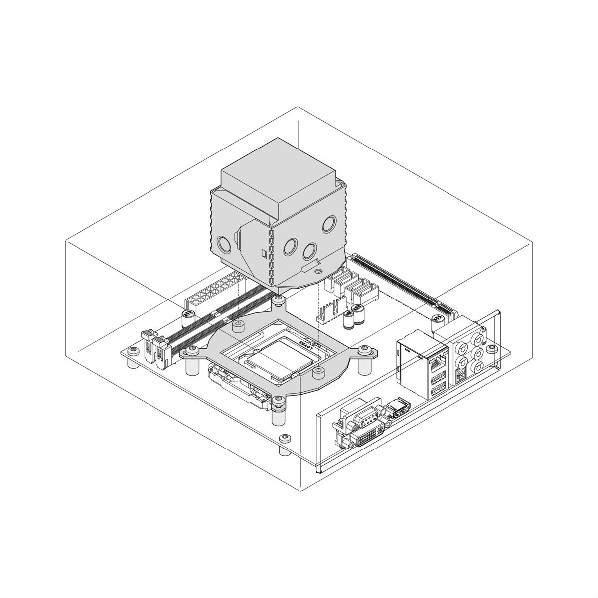 SCHROFF Interscale Mounting Bracket for 70 mm Flexible Heat Conductor (FHC), Intel CPU