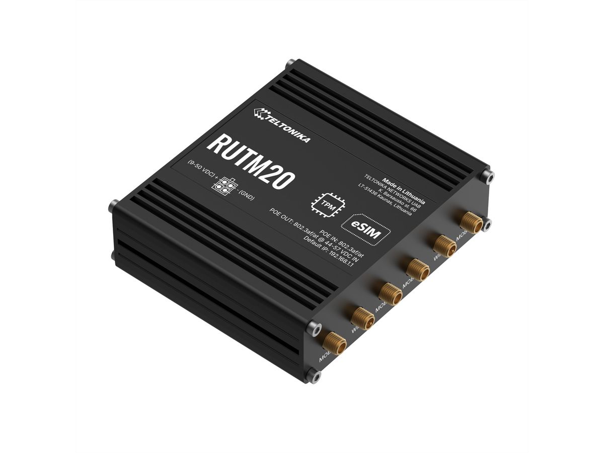 TELTONIKA RUTM20 5G Router PoE Dual SIM & eSIM
