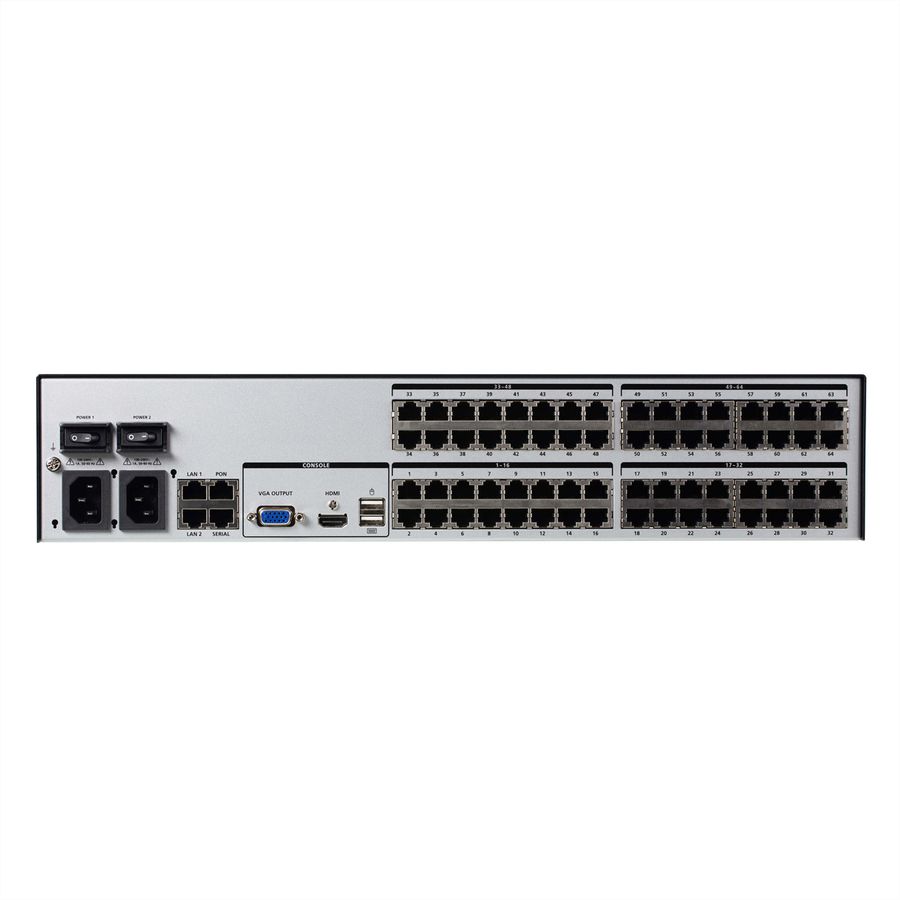 ATEN KN8064VB 64-Port Multi Interface Cat 5 KVM over IP Switch 1 Lokaal 8 Remote Access