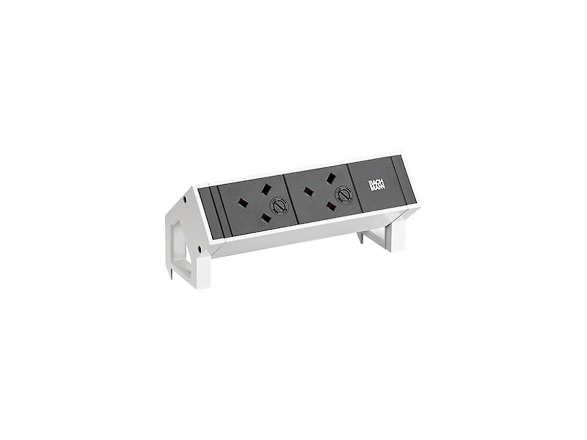 BACHMANN DESK2 2xUK 3,15A 45° 0,2m GST18 RAL9010