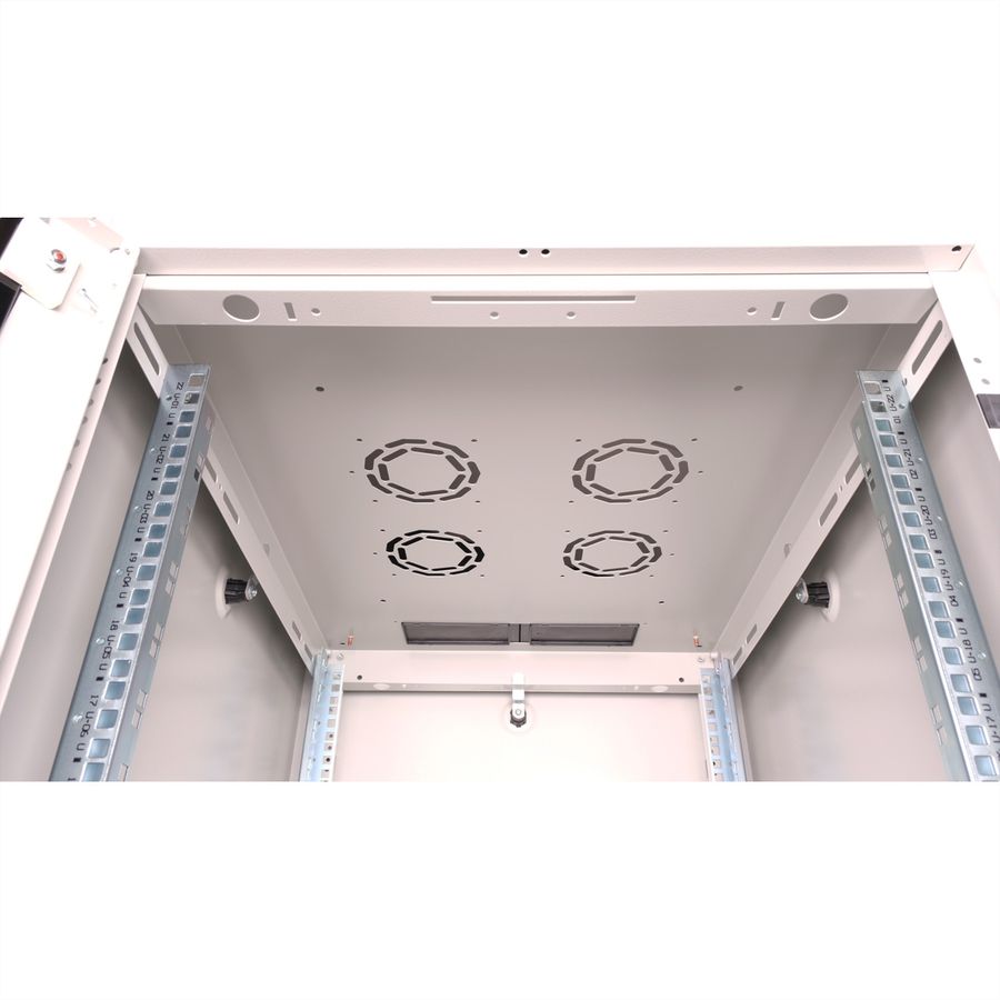 ROLINE 19-inch netwerkkast Basic 22 U, 600x800 BxD Glazen deur grijs
