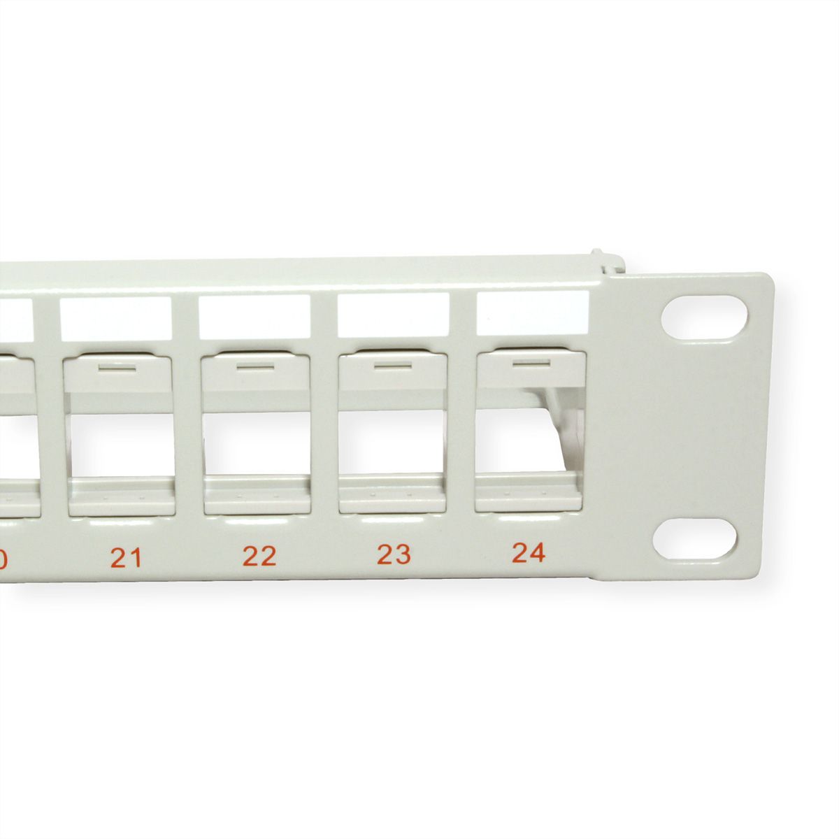 ROLINE 19" keystone patchpaneel, 24P, niet afgeschermd, grijs