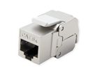 ROLINE Cat.6A (Class EA) Keystone, RJ-45, STP, with shutter, tool-free, silver