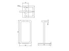 19" Cable Manager, 40x80mm, metal, Mounting central, cable entry central